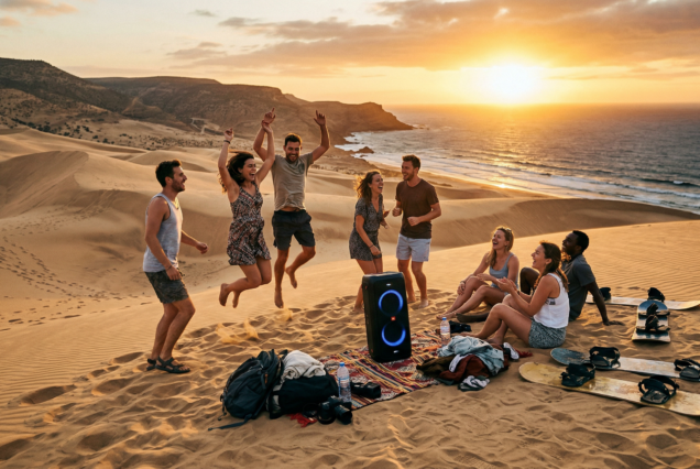 Sandboarding in Timlalin